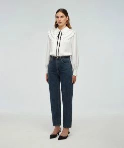 Self-portrait Frill Yoke Shirt