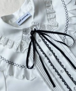 Self-portrait Frill Yoke Shirt