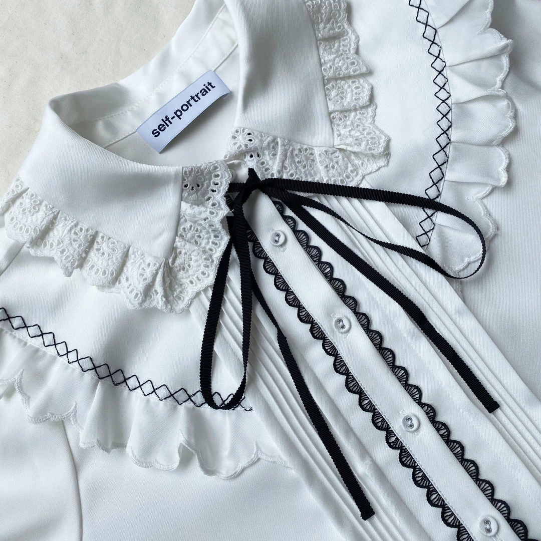 Self-portrait Frill Yoke Shirt