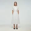Self-portrait Cotton Broderie Midi Dress