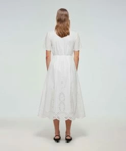 Self-portrait Cotton Broderie Midi Dress