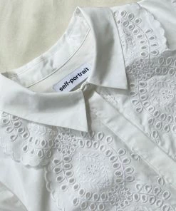 Self-portrait Cotton Broderie Midi Dress