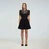Self-portrait READY TO WEAR Black Guipure Mini Dress