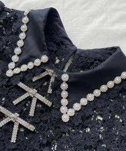 Self-portrait READY TO WEAR Black Guipure Mini Dress