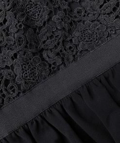 Self-portrait READY TO WEAR Black Guipure Mini Dress