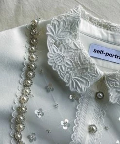 Self-portrait Sequin Crepe Blouse