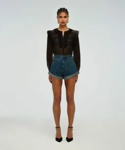 Self-portrait READY TO WEAR Black Chiffon Blouse