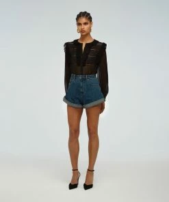 Self-portrait READY TO WEAR Black Chiffon Blouse