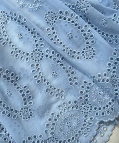 Self-portrait READY TO WEAR Blue Broderie Chiffon Dress