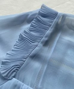 Self-portrait READY TO WEAR Blue Broderie Chiffon Dress