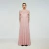 Self-portrait Dresses Pink Broderie Chiffon Maxi Dress