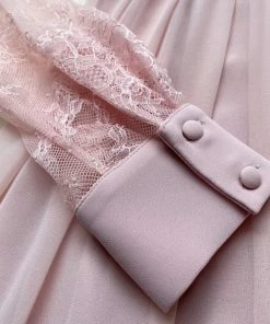 Self-portrait Dresses Pink Broderie Chiffon Maxi Dress