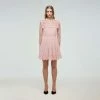 Self-portrait Pink Broderie Chiffon Mini Dress Dresses