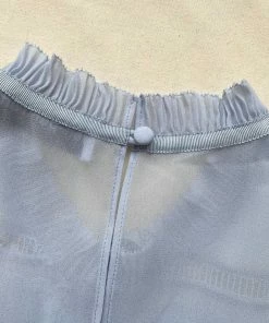 Self-portrait Blue Chiffon Blouse