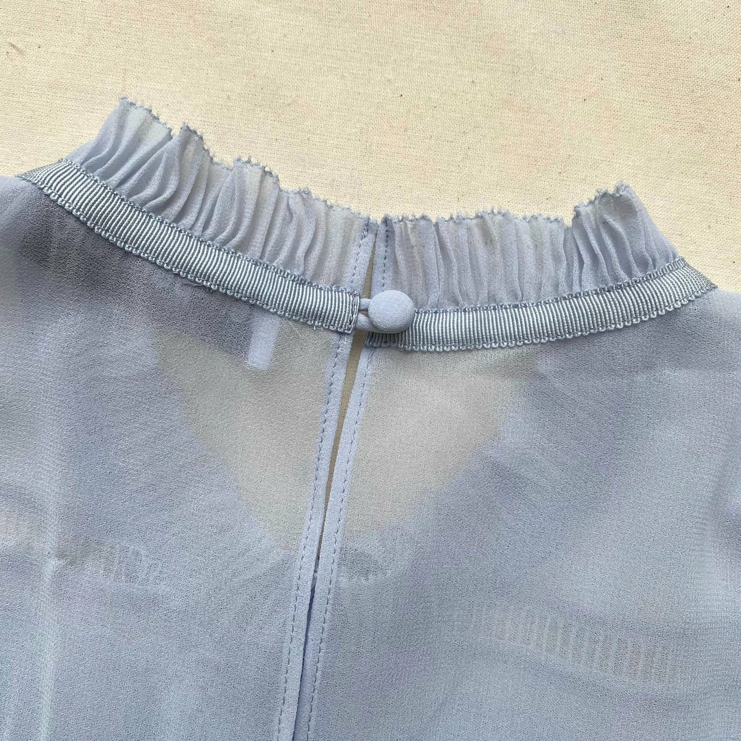 Self-portrait Blue Chiffon Blouse