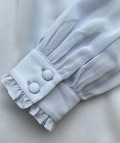 Self-portrait Blue Chiffon Blouse