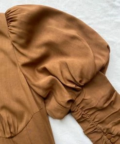 Self-portrait Puff Sleeve Midi Dress