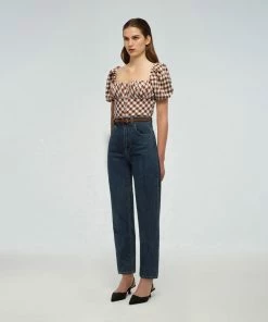 Self-portrait READY TO WEAR Gingham Top