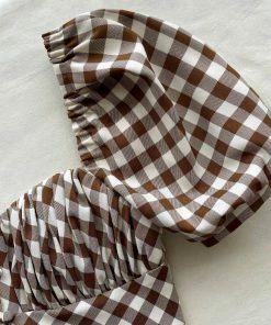 Self-portrait READY TO WEAR Gingham Top