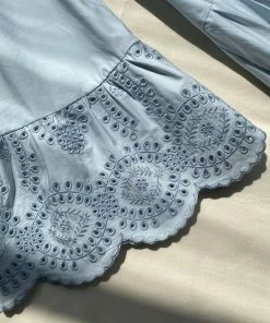 Self-portrait Embroidered Cotton Maxi Dress