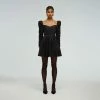 Self-portrait READY TO WEAR Lace Back Taffeta Mini Dress