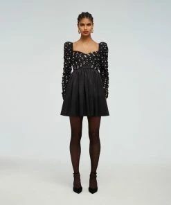 Self-portrait READY TO WEAR Cluster Sequin Taffeta Mini Dress