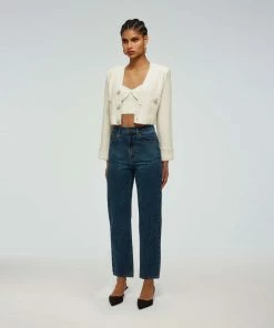 Self-portrait Ivory Knit Cardigan