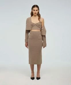 Self-portrait Cashmere Knit Skirt