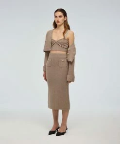 Self-portrait Cashmere Knit Skirt