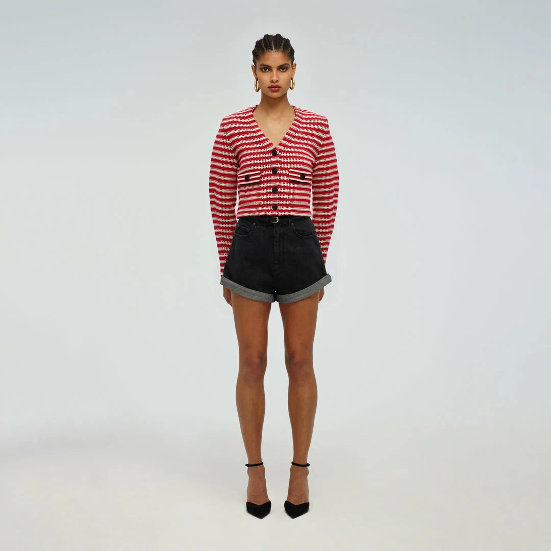 Self-portrait READY TO WEAR Patterend Knit Cardigan