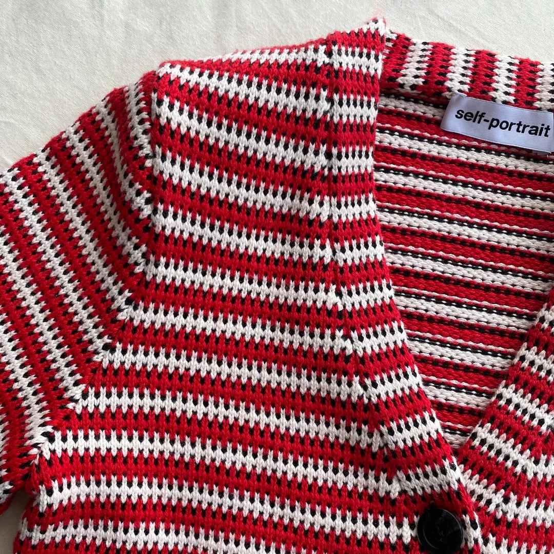 Self-portrait READY TO WEAR Patterend Knit Cardigan