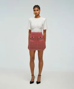 Self-portrait Patterend Knit Skirt READY TO WEAR