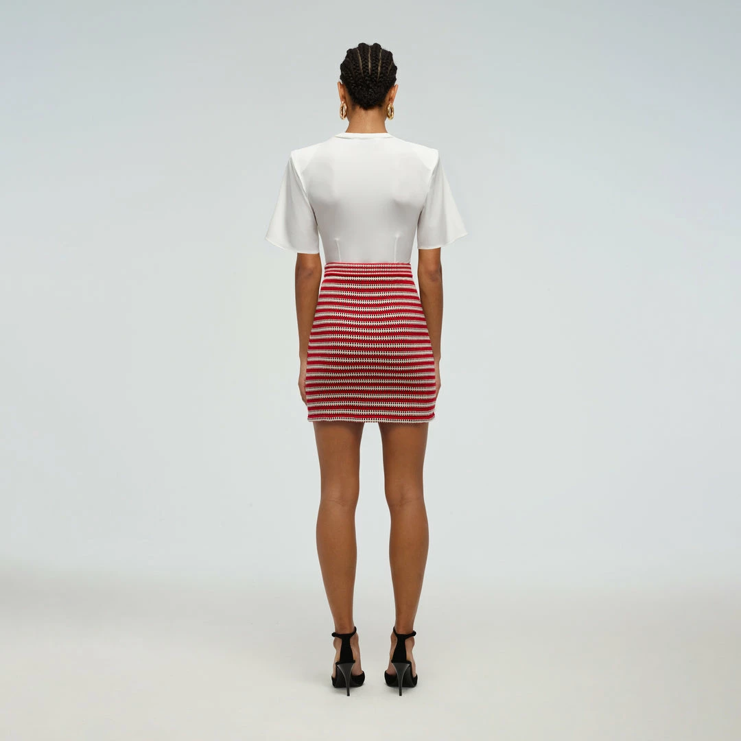 Self-portrait Patterend Knit Skirt READY TO WEAR