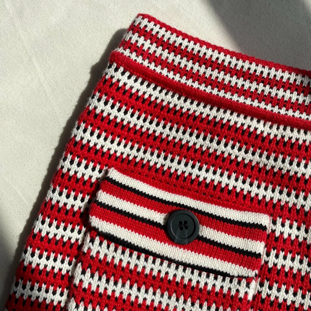 Self-portrait Patterend Knit Skirt READY TO WEAR