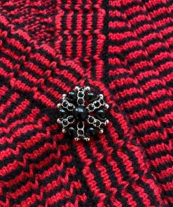 Self-portrait Red Stripe Knit Cardigan