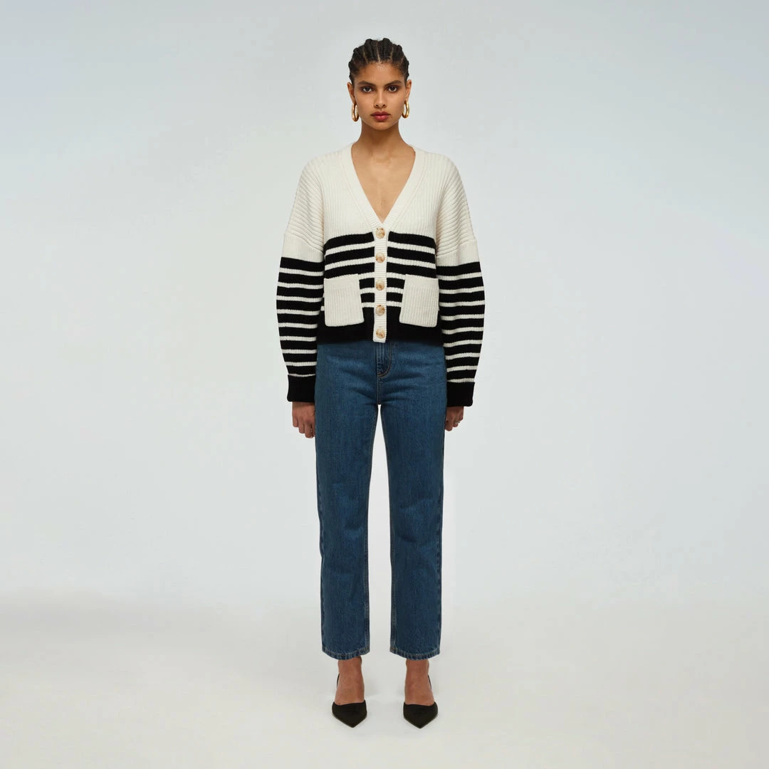 Self-portrait Mariner Stripe Cardigan READY TO WEAR