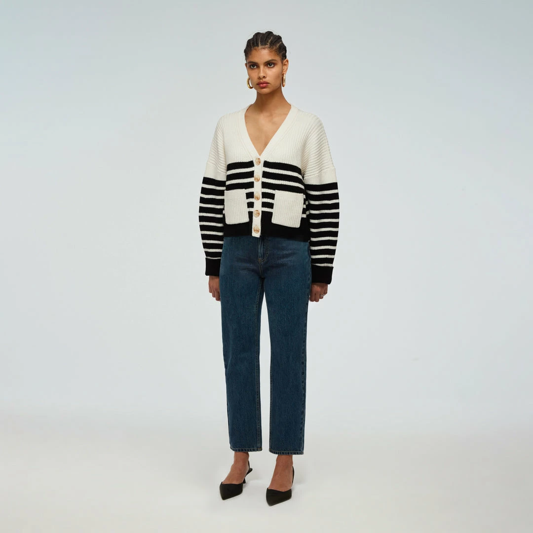 Self-portrait Mariner Stripe Cardigan READY TO WEAR
