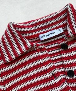 Self-portrait READY TO WEAR Patterned Knit Cardigan