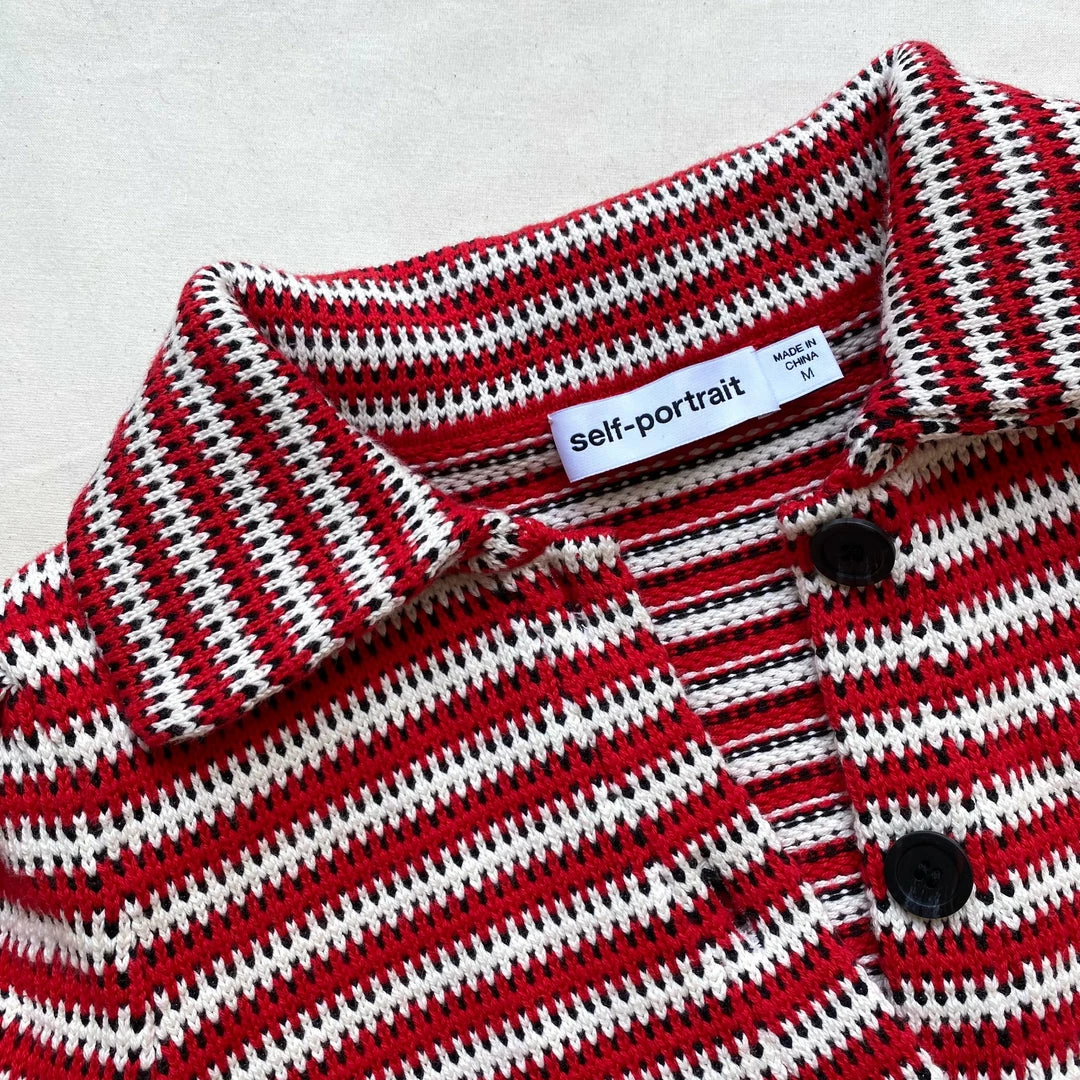 Self-portrait READY TO WEAR Patterned Knit Cardigan