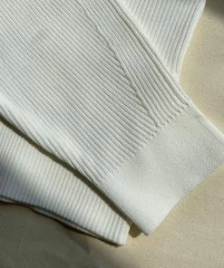 Self-portrait READY TO WEAR White Off Shoulder Knit Top