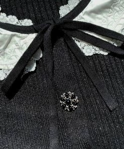 Self-portrait READY TO WEAR Black Lurex Cardigan