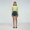 Self-portrait READY TO WEAR Green Lurex Cardigan