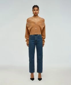 Self-portrait READY TO WEAR Diamante Embellished Knit Cardigan