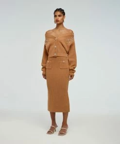 Self-portrait Knit Midi Skirt