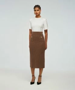Self-portrait READY TO WEAR Cashmere Knit Midi Skirt