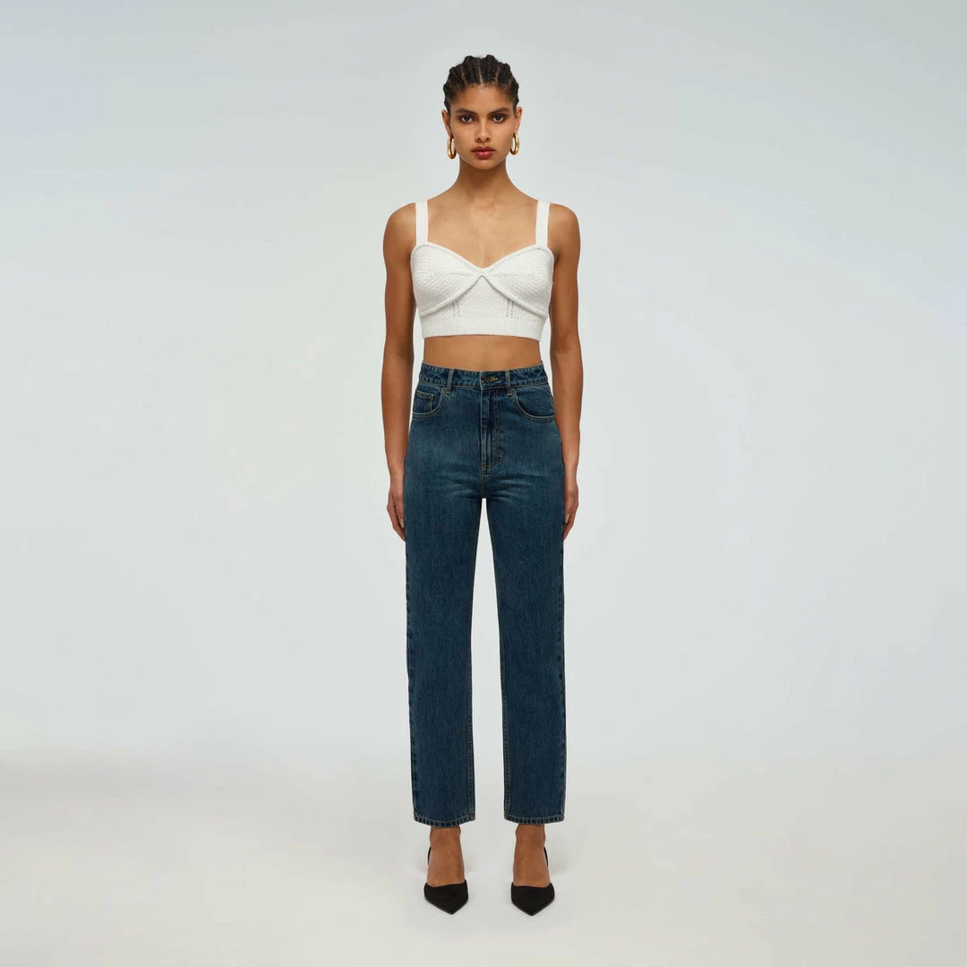 Self-portrait Ivory Knit Bralette