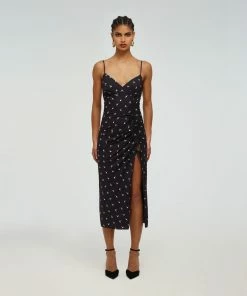 Self-portrait Polka Dot Wrap Midi Dress READY TO WEAR