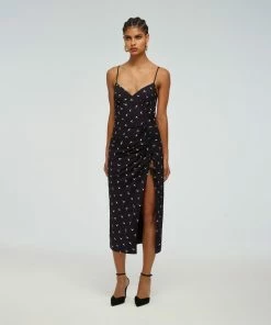Self-portrait Polka Dot Wrap Midi Dress READY TO WEAR