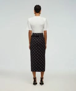 Self-portrait Polka Dot Wrap Midi Skirt Bottoms