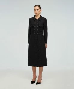 Self-portrait READY TO WEAR Boucle Longline Jacket
